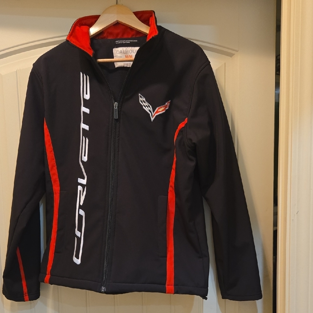 Calhoun Women's Corvette Black and Red Bomber Jacket - Picture 6 of 8